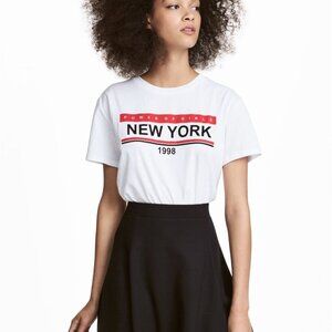 White New York Tee